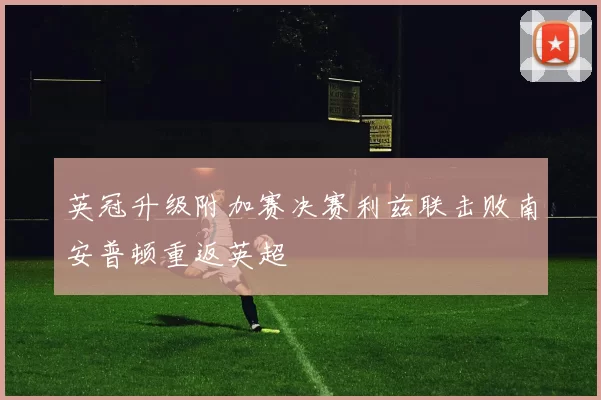 英冠升级附加赛决赛利兹联击败南安普顿重返英超